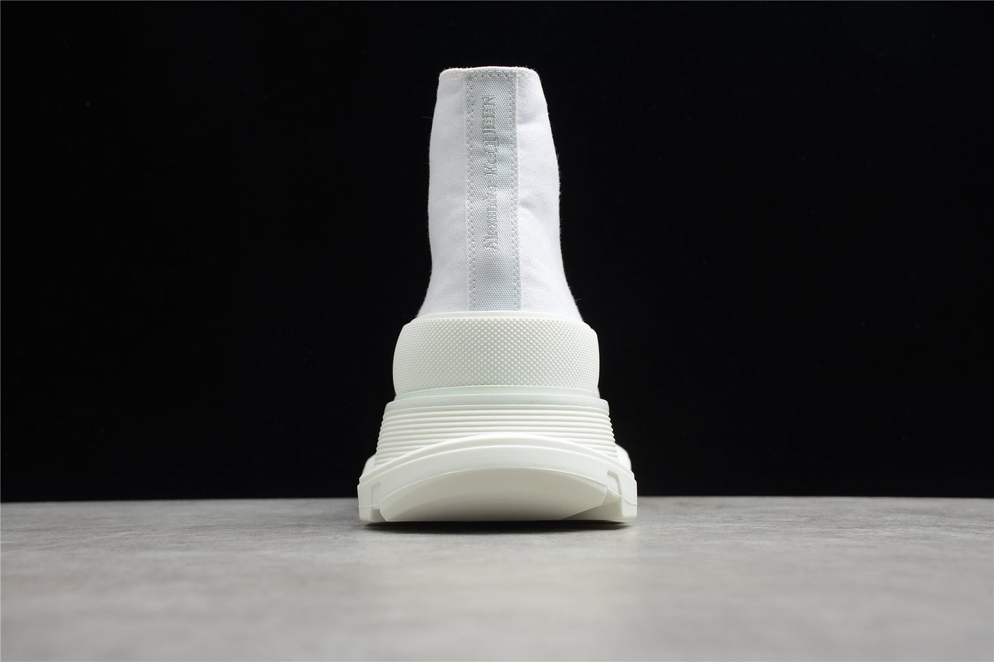 Alexander McQueen Tread Slick Boot Leather White White