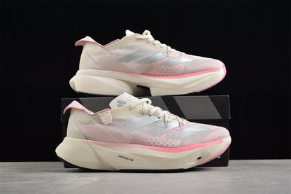 adidas Adizero Adios Pro 3 Chalk White Silver Metallic Clear Pink