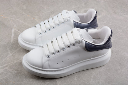 Alexander McQueen Oversized White Navy Leather Sneakers