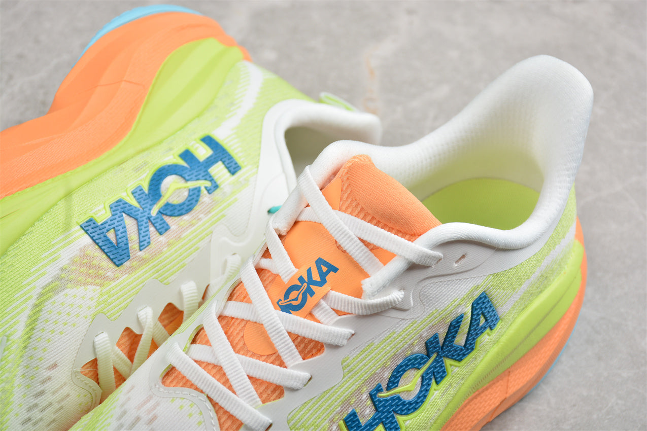 Hoka One One Rocket X 2 in Neon Green/Orange/Blue
