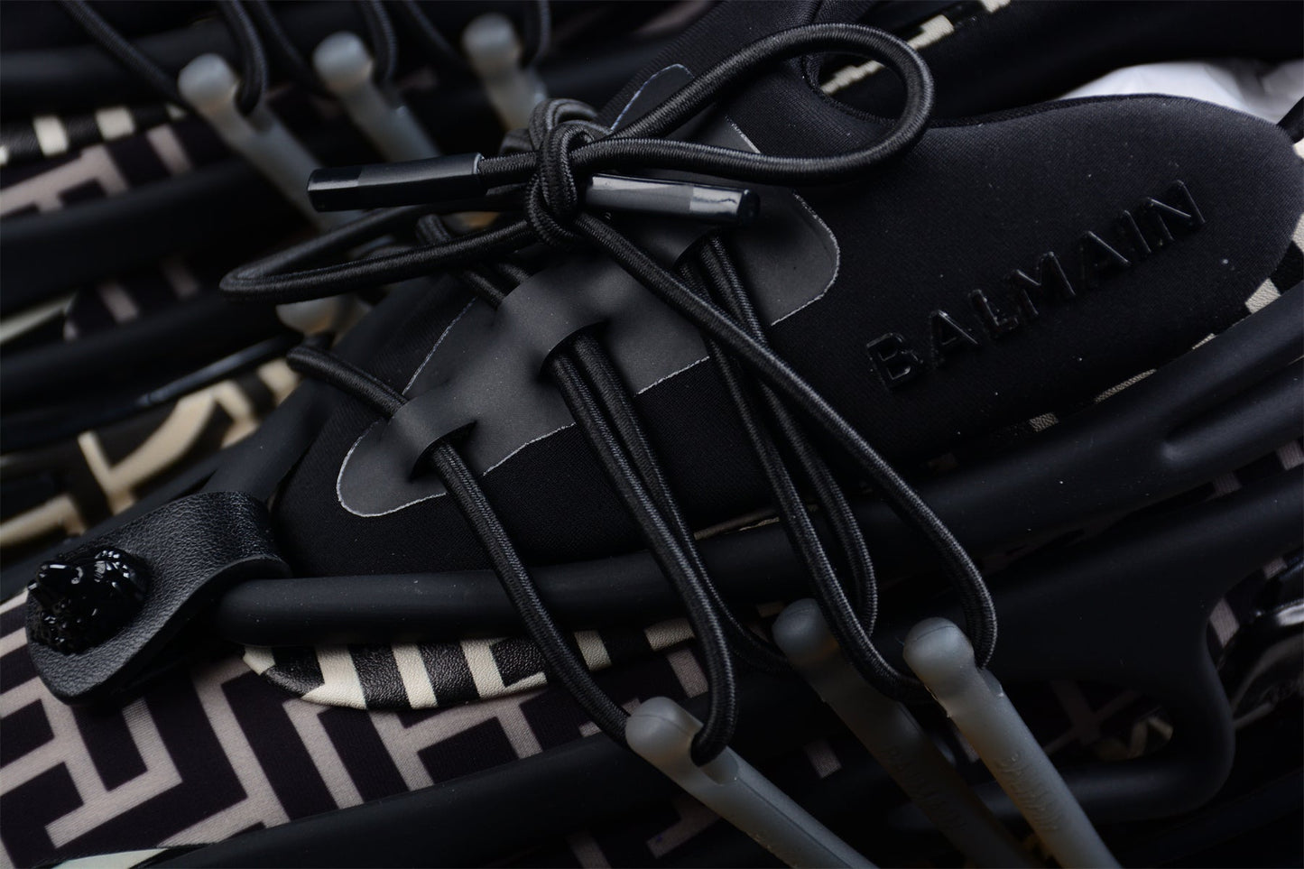 Balmain Unicorn Sneakers in Black – Neoprene and Leather