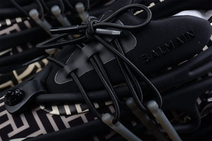 Balmain Unicorn Black Monogram Trainers