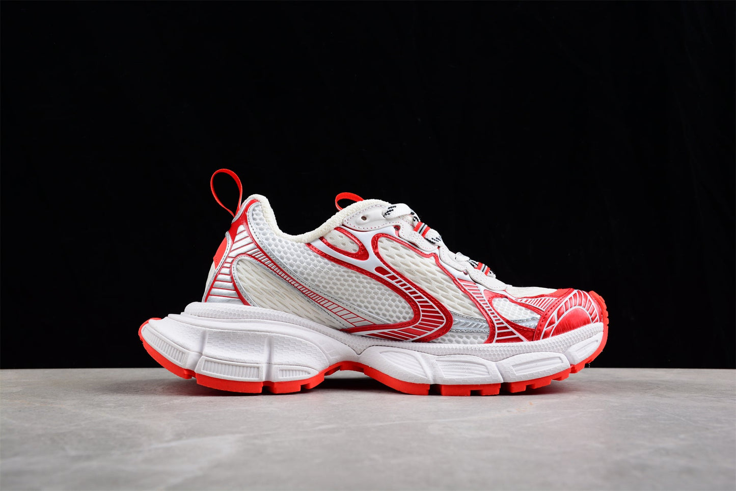 Balenciaga 3XL Worn-Out White Red Sneakers