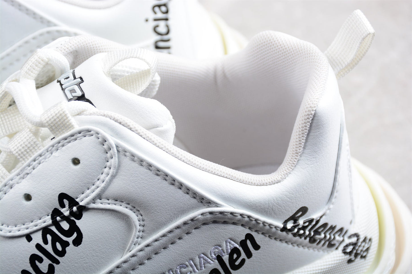 Balenciaga Triple S Allover Logo White Sneakers