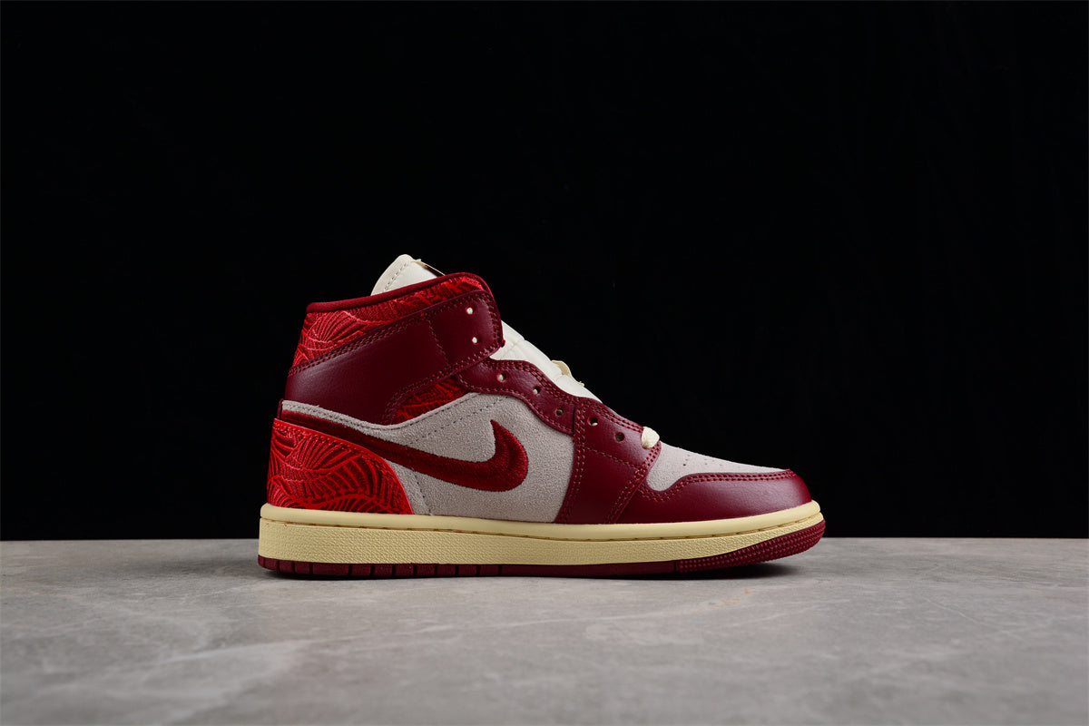 Air Jordan 1 Mid GS "Tiki Leaf"
