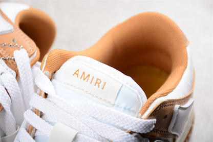AMIRI Skel Top Low Tan White Sneakers