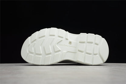 Alexander McQueen Tread Slick White Leather Boots