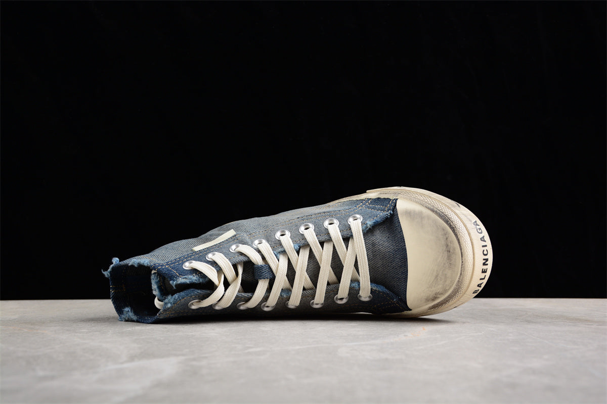 Balenciaga Paris High Denim Blue Sneakers