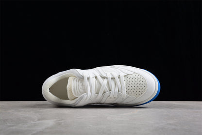 Gucci Basket Low White Blue Leather Sneakers