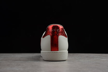 Gucci Ace Heart Stripe Leather Sneakers White