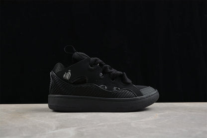 Lanvin Curb Triple Black Leather Sneakers