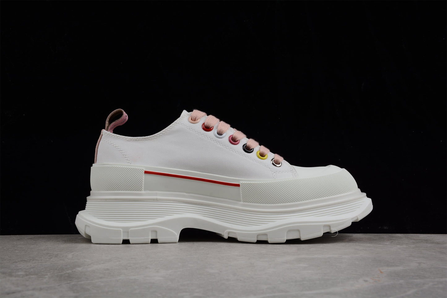 Alexander McQueen Tread Slick Low Lace Up White Multi (Women's)