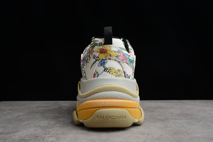 Gucci x Balenciaga Triple S Flora Print Sneakers