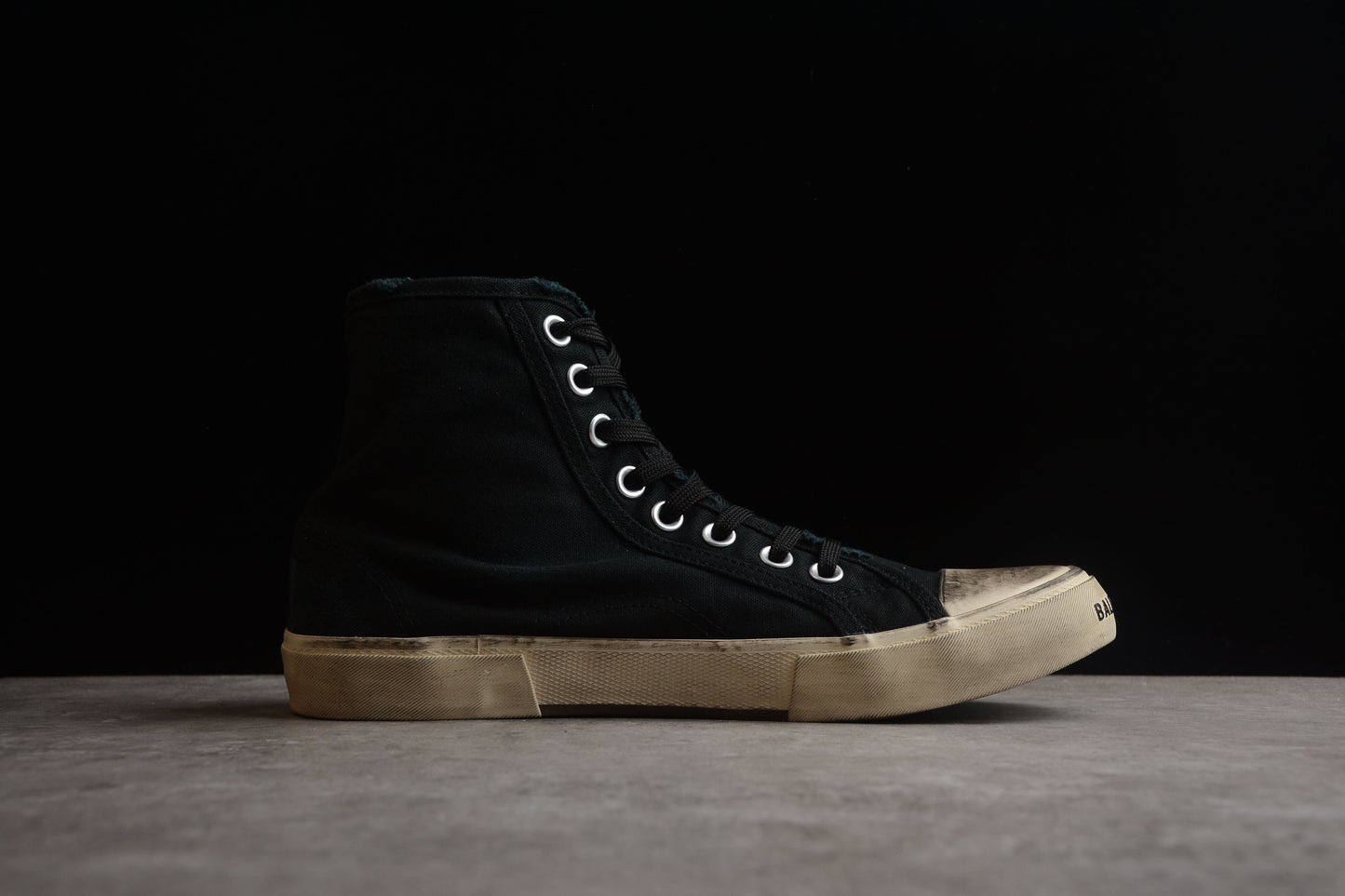 Balenciaga Paris High Top Canvas Black Sneakers