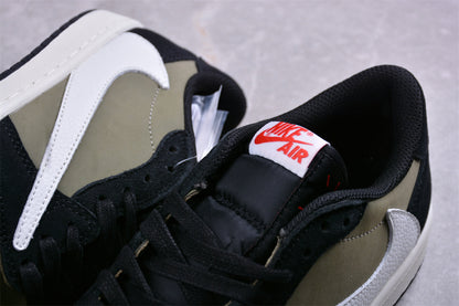 Travis Scott x Air Jordan 1 Low OG Olive Sneakers