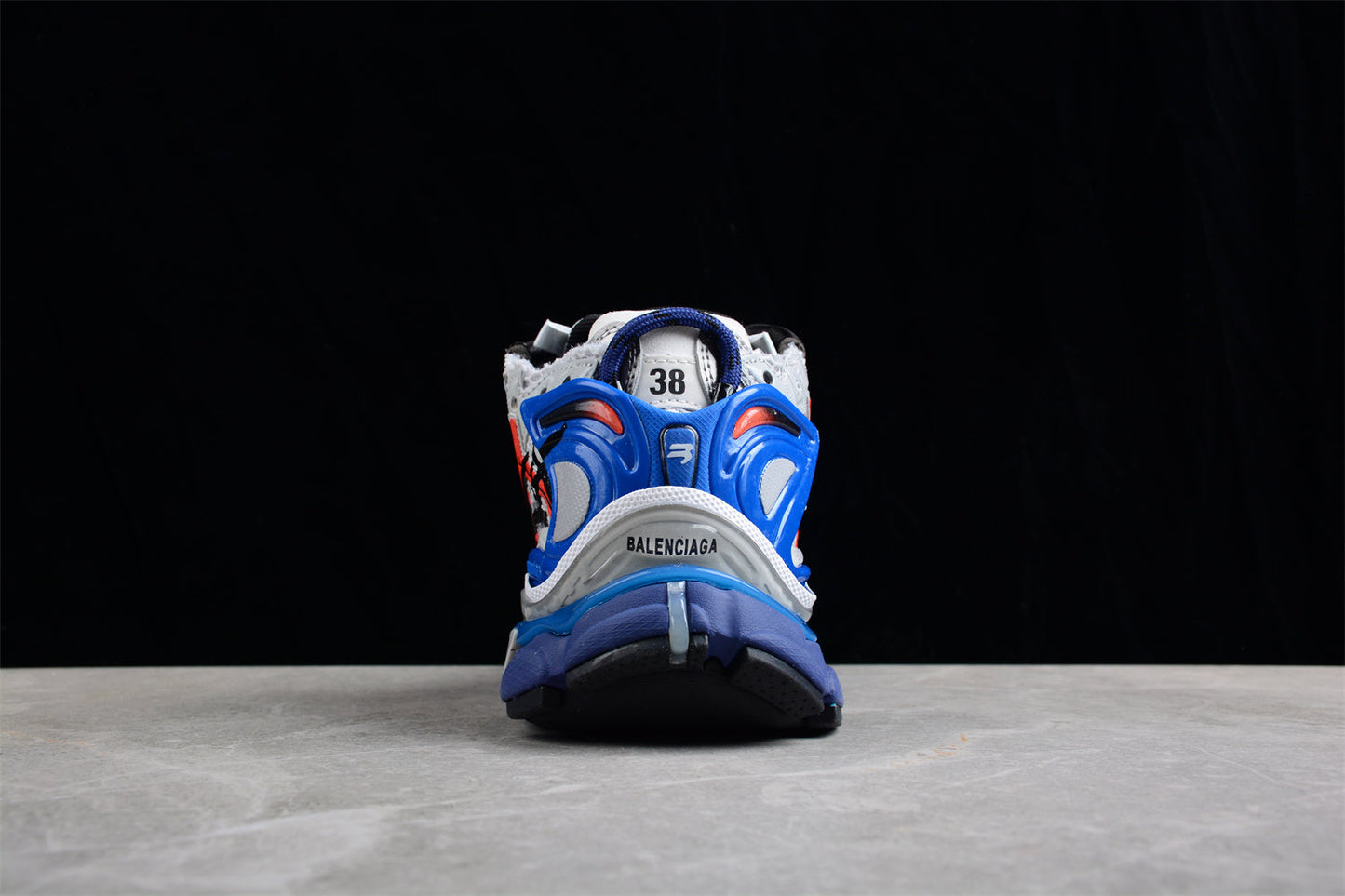 Balenciaga Runner 7.0 Blue Orange Graffiti Sneakers