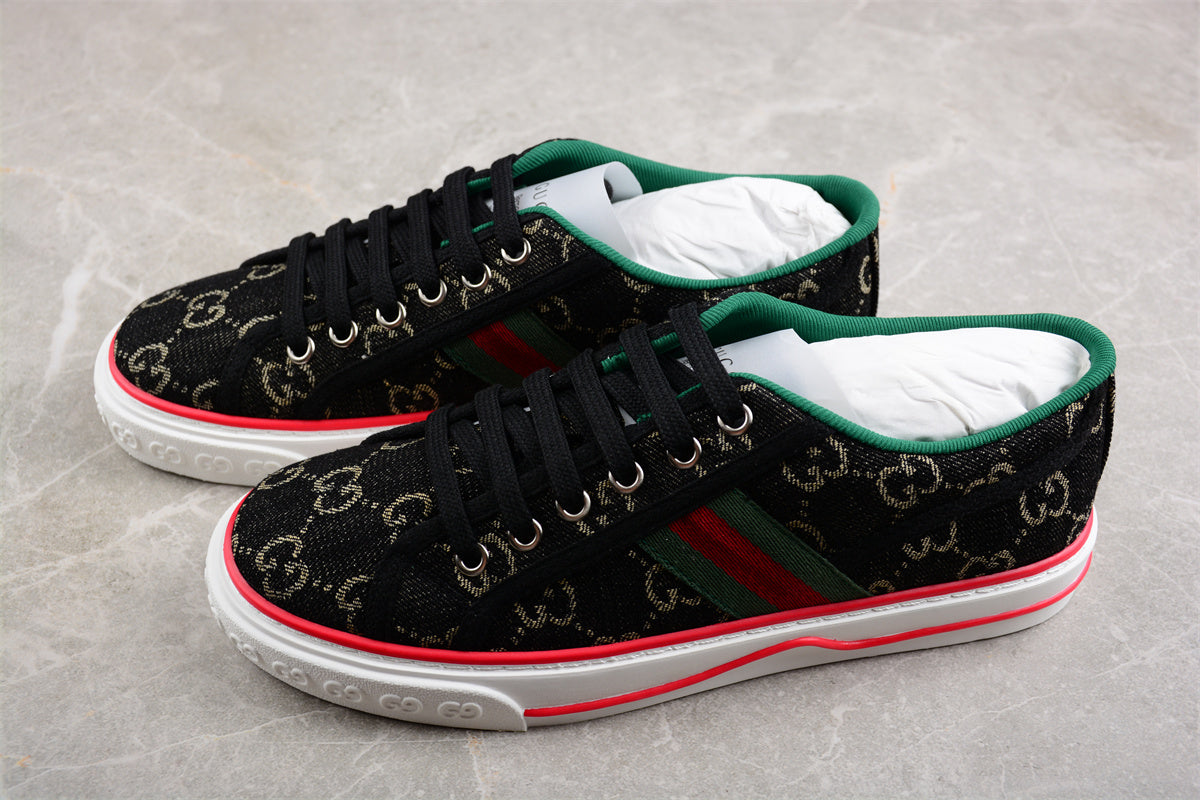 Gucci Tennis 1977 GG Canvas Black Ivory Sneakers