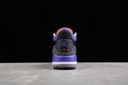 Nike Air Jordan 3 Court Purple Sneakers