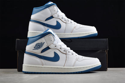 Air Jordan 1 Mid Industrial Blue Sneakers