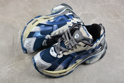Balenciaga Runner Gradient Distressed Blue Sneakers