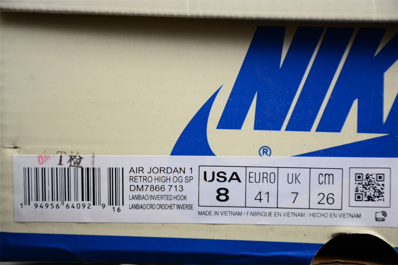 Air Jordan 1 Low x Travis White Blue