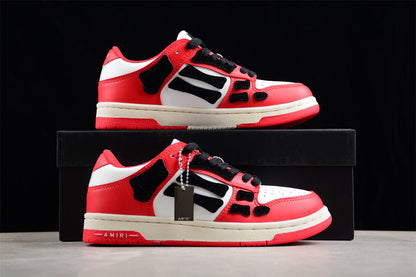 AMIRI Skel Top Low White Red Sneakers