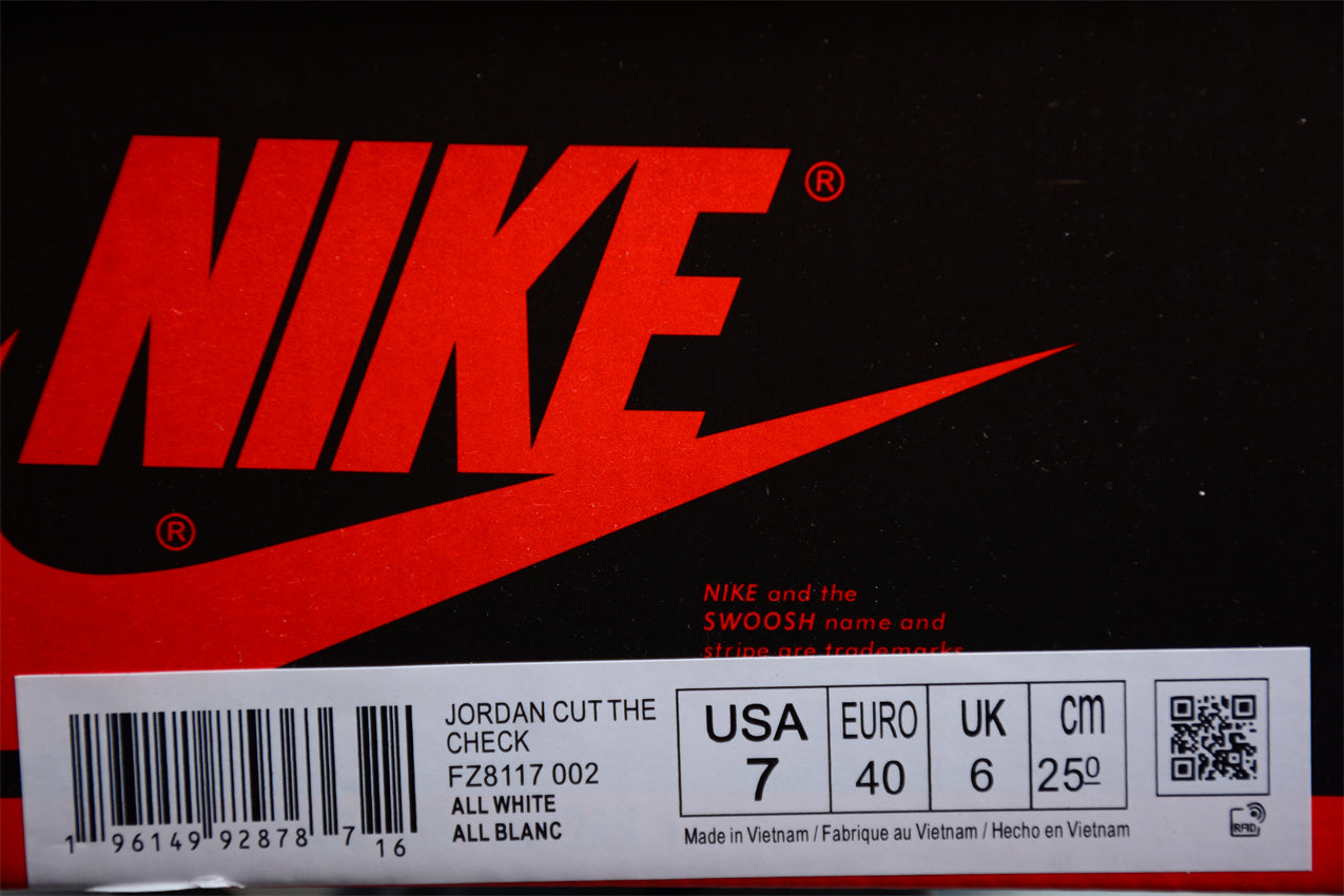 Travis Scott x Jordan Cut The Check AJ1 White