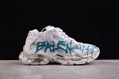 Balenciaga Runner Graffiti White Blue Sneakers