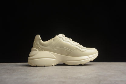 Gucci Rhyton Vintage Ecru Leather Sneakers