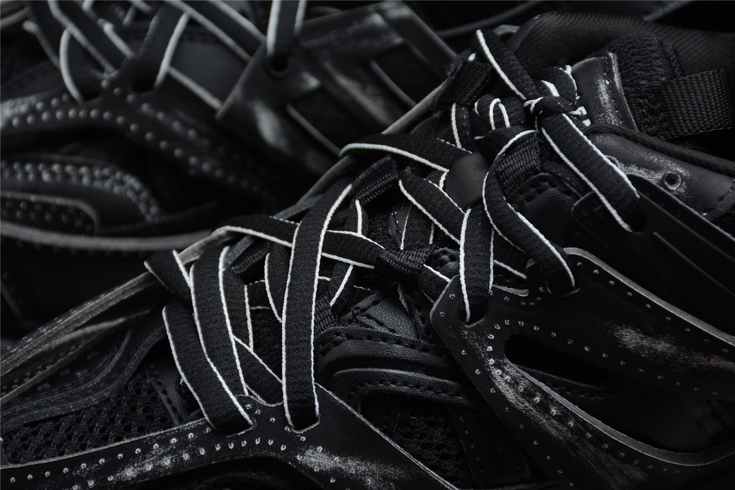Men's Faded Black Track Sneakers