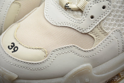 Balenciaga Triple S Light Beige Clear Sole Sneakers