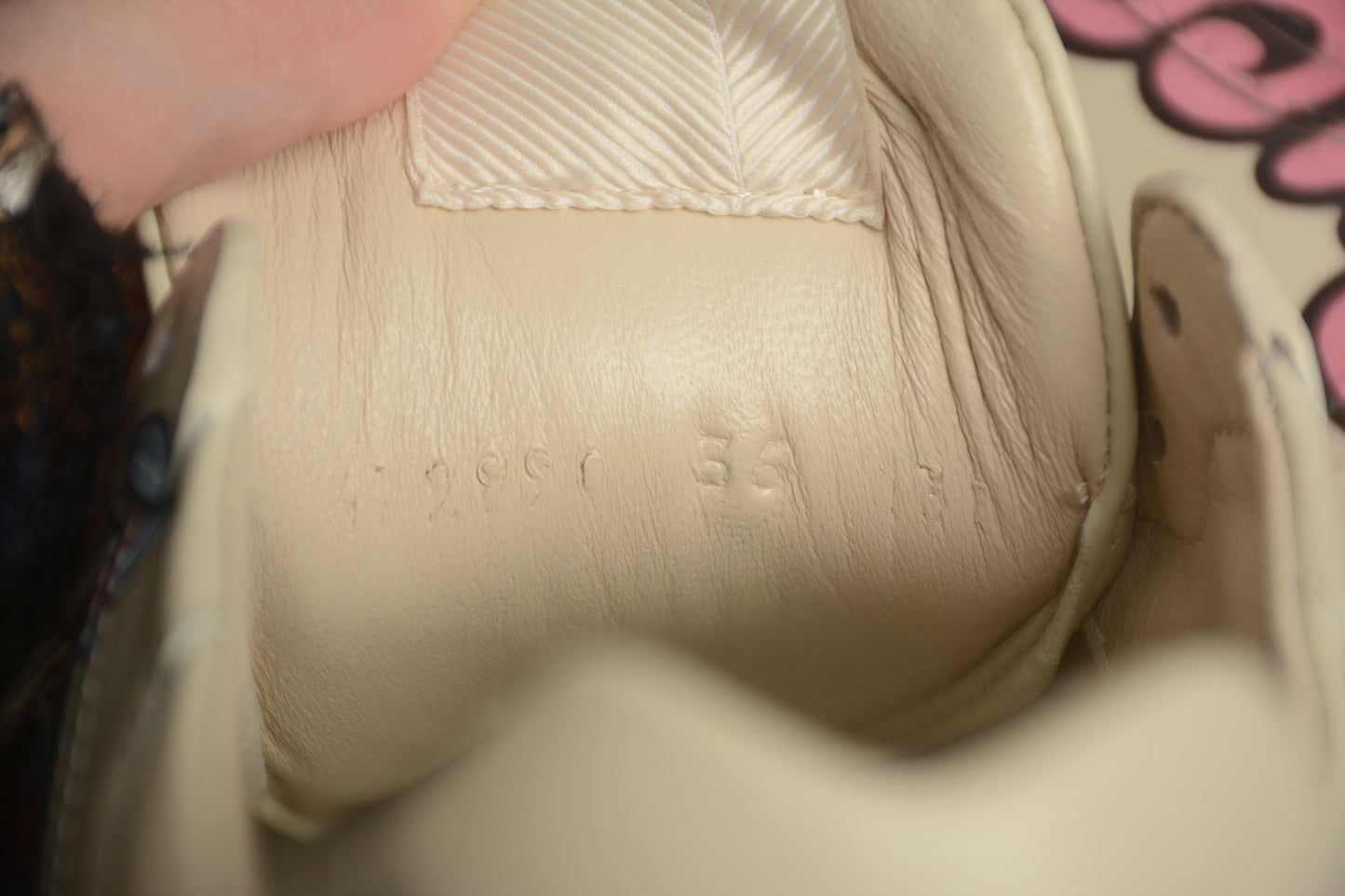 Gucci Rhyton Vintage Ecru Leather Sneakers