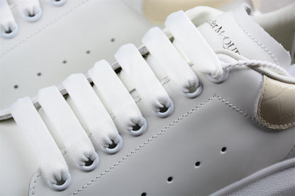 Alexander McQueen Oversized White Beige Leather Sneakers