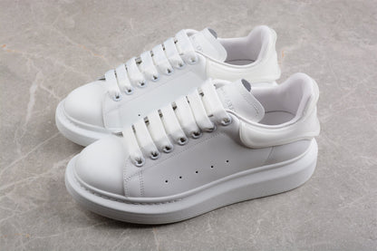 Alexander McQueen Oversized All White Leather Sneakers