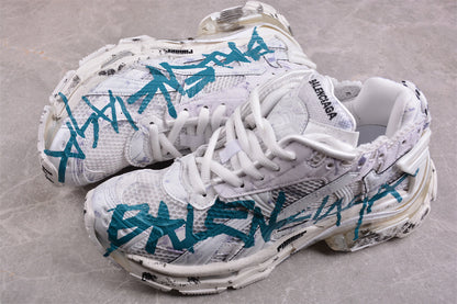 Balenciaga Runner Graffiti White Blue Sneakers