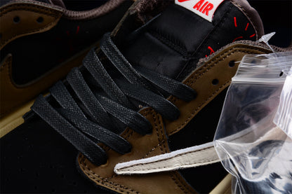 Travis Scott x Air Jordan 1 Retro Low OG SP Black Dark Mocha Sneakers