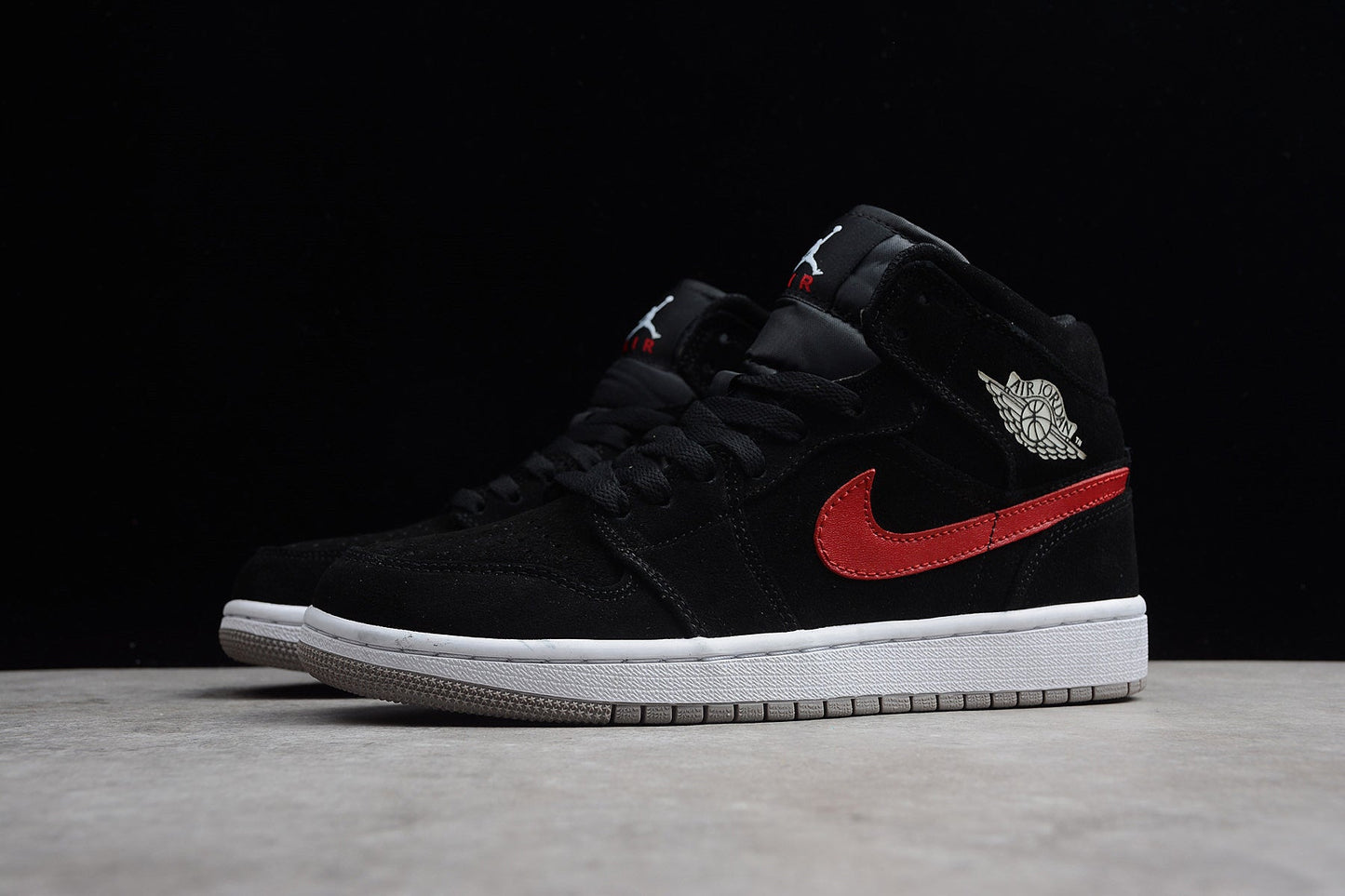 Air Jordan 1 Mid "Multicolor Swoosh" Black