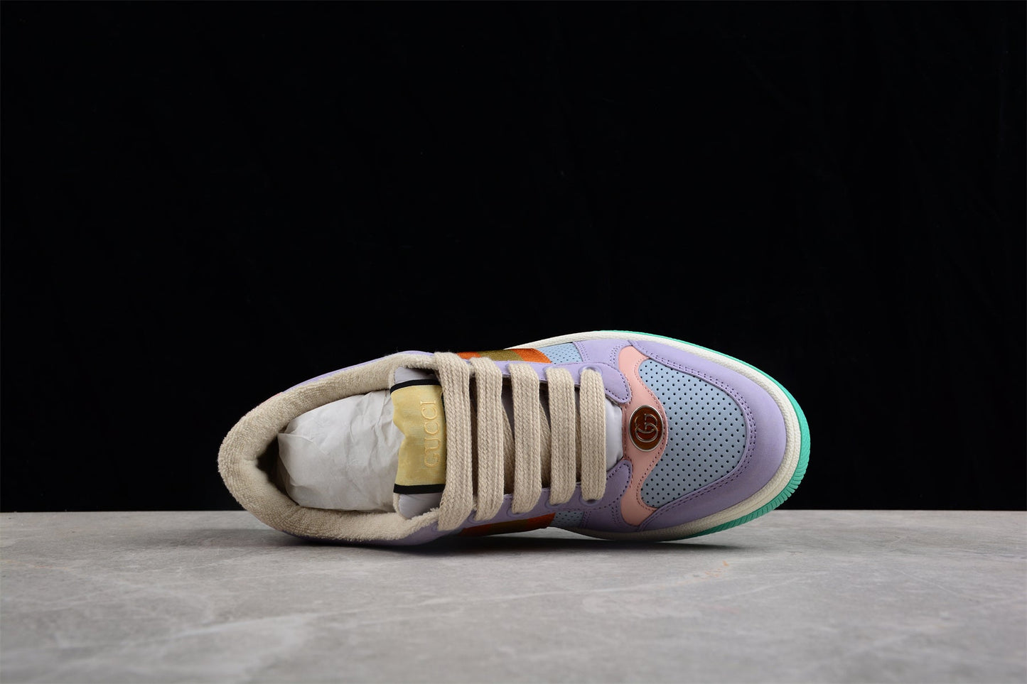 Gucci Lovelight Screener Purple Orange Sneakers