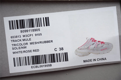 Balenciaga Track Mule White & Rose Pink