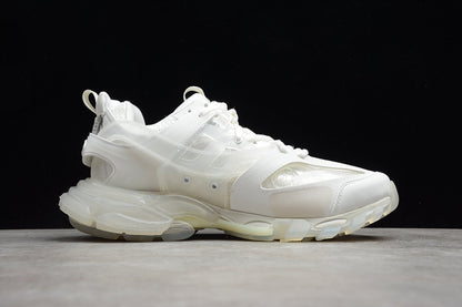White Track Clear Sole Sneakers