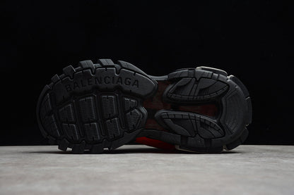 Men's Red & Black Track Performance Sneakers