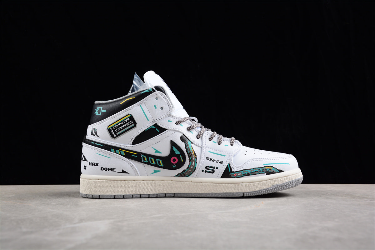 Air Jordan 1 Mid "The Future" White Black