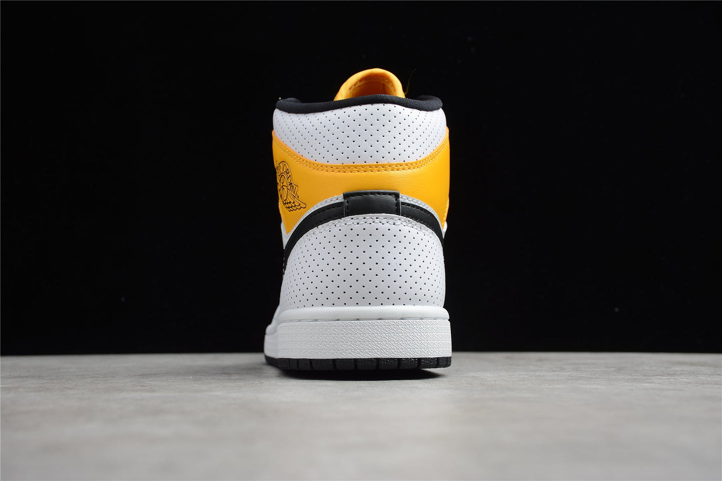 Air Jordan 1 Mid Perforated White University Gold