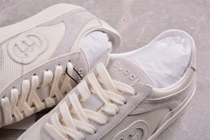Gucci G75 White Suede Trainer Sneakers