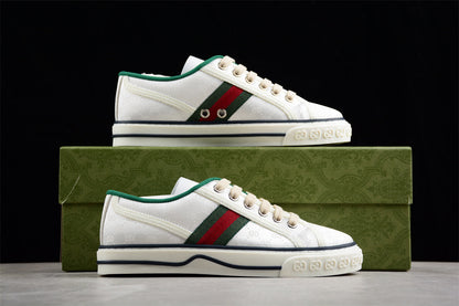 Gucci Tennis 1977 GG Print White Sneakers
