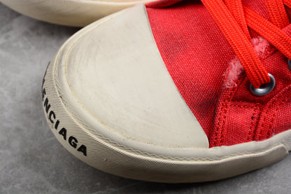 Balenciaga Paris Hi-Top Red White Sneakers