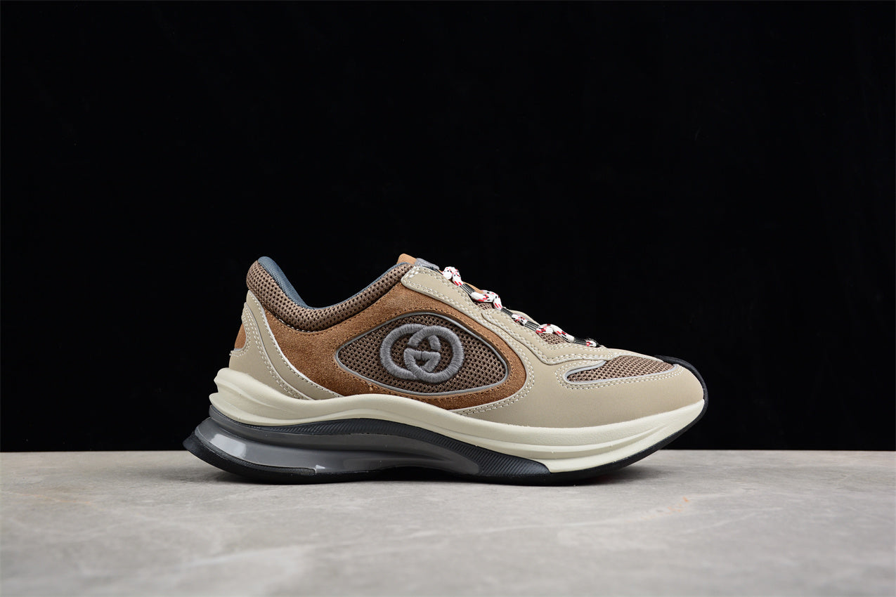 Gucci Run Mesh & Suede Beige Sneakers