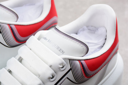 Alexander McQueen Oversized White Garnet Leather Sneakers