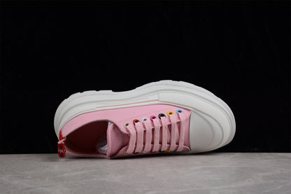 Alexander McQueen Tread Slick Pink Canvas Sneakers