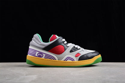 Gucci Basket Low Black Multicolor Leather Sneakers